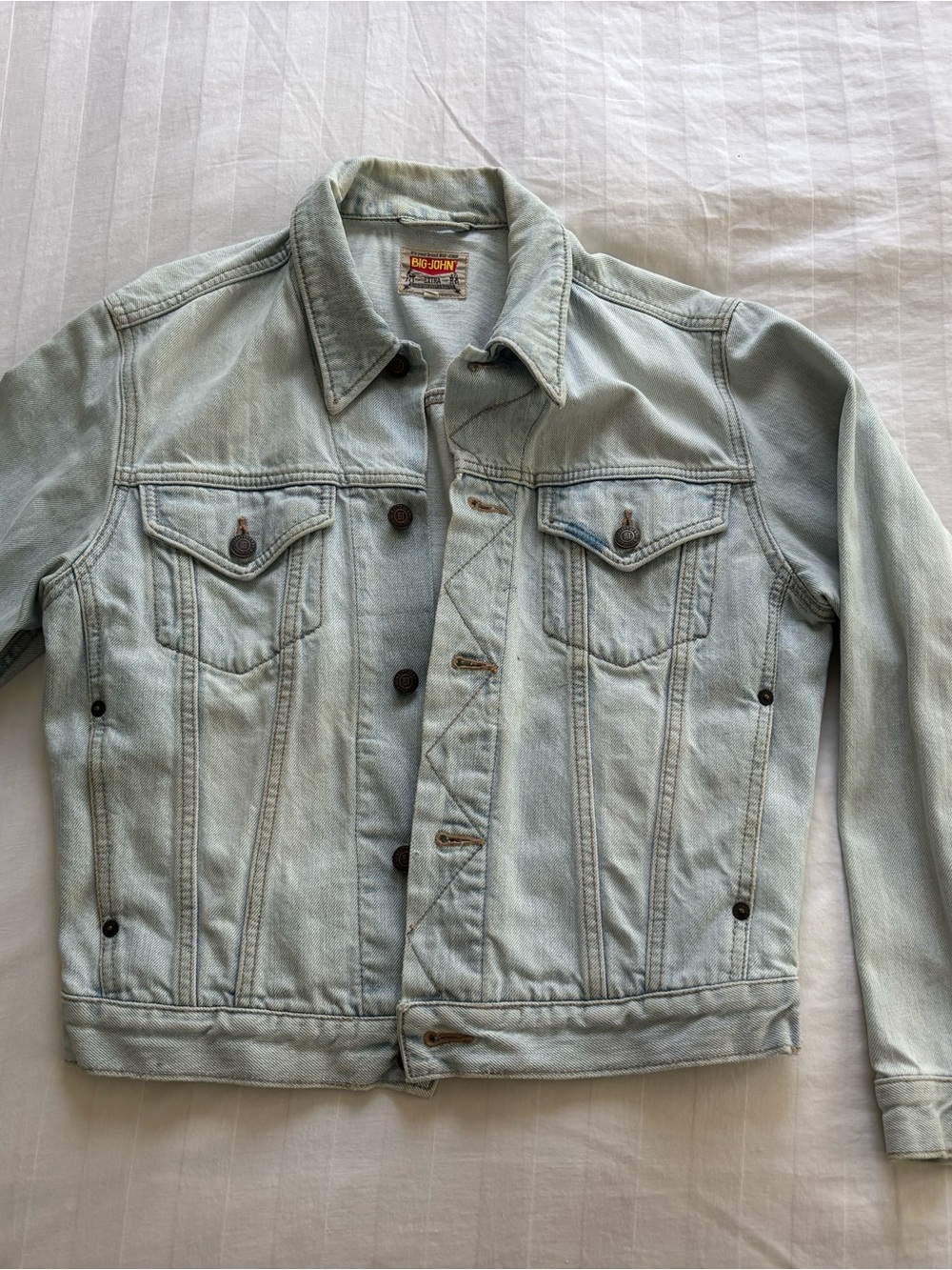 RARE Vintage made in Japan Big John Light Wash Denim Jacket - Men medium